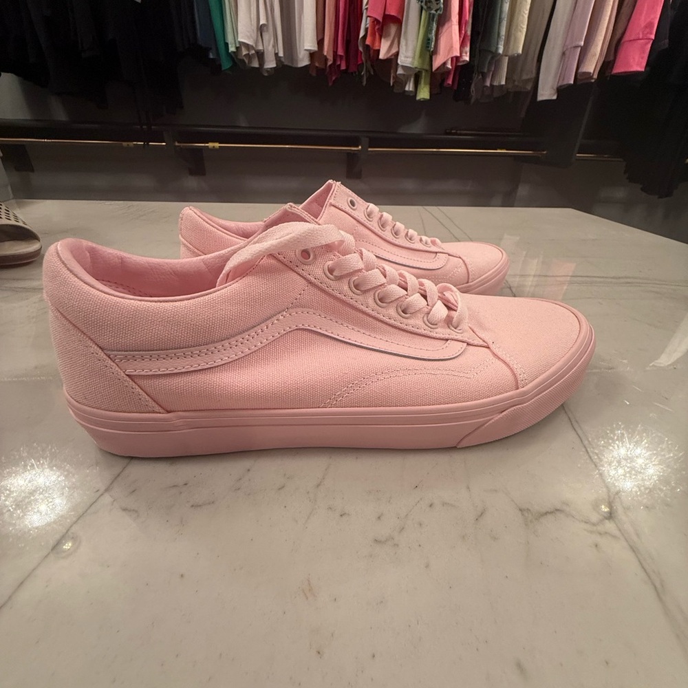 Vans Light Pink Canvas Slip-Ons